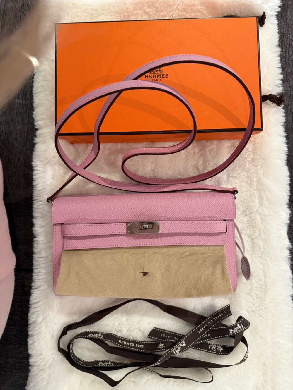 2026 Hermes Kelly To Go in Mauve and Palladium hardware